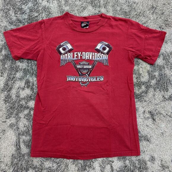 Harley-Davidson Other - Vintage Harley Davidson Mens Medium Red Myrtle Beach Biker Double Sided 2005